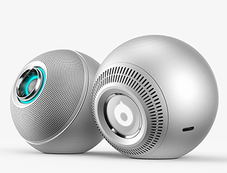 Futuristic wireless speaker